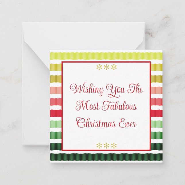 Helgdag Färgad Mini Anteckningskort (Framsida)