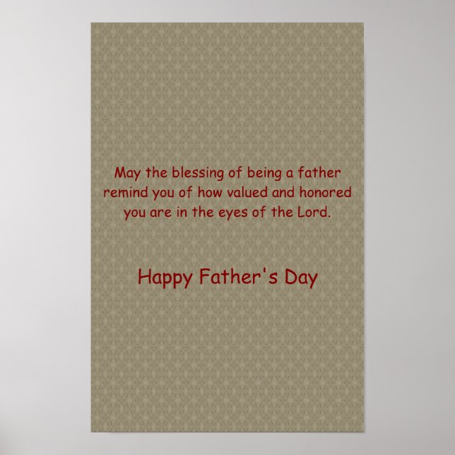 Helgdag ~ Fars dag ~ Blad Poster (Framsidan)