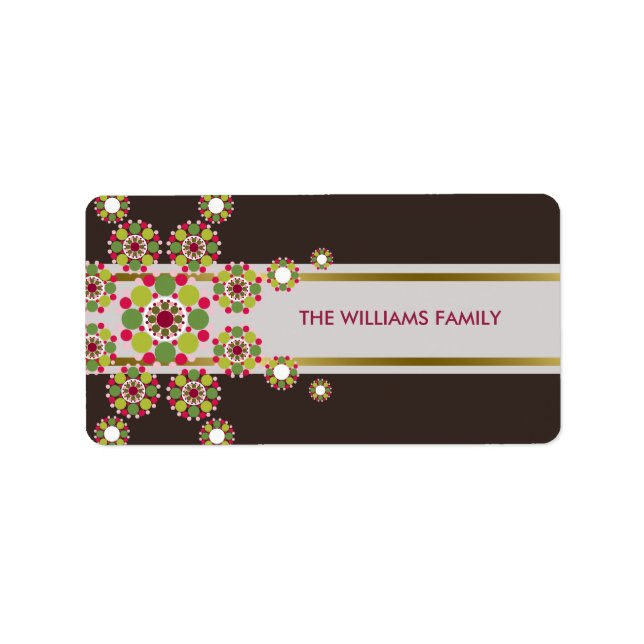 Helgdag Festive Ornament Star-julklapp Adressetikett (Framsidan)