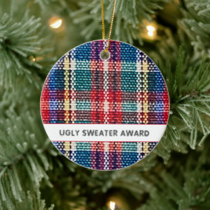 Helgdag Festive Roligt, med Play Ugly Award YEAR Julgransprydnad Keramik