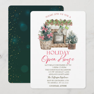 Helgdag Fireplace Open House Inbjudningar