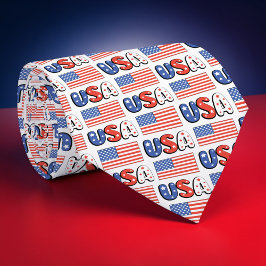 Helgdag - Fjärde juli Patriotisk amerikansk slips