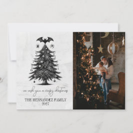 Helgdag Fladdermus Träd Julkort