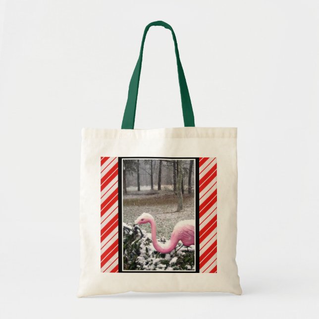 Helgdag Flamingo Tote Bag Tygkasse (Framsidan)