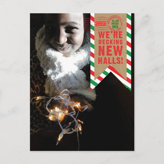 Helgdag Flytta Deck New Halls-vykort Helg Vykort (Framsida)