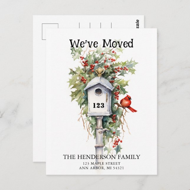 Helgdag Flytta Meddelande Vykort (Fram/baksida)