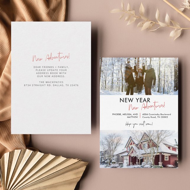 Helgdag Flytta vid jul i Äventyr hemma Anteckningskort (Skapare uppladdad)