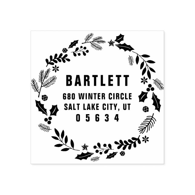 Helgdag Foliage Utandning Returadress Stämpel (Tryck)