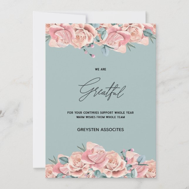 Helgdag för affärsskript med stor Elegant, logotyp Julkort (Framsida)