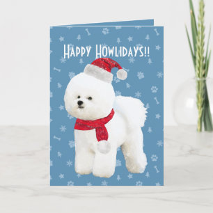 Helgdag för anpassade Bichon Frise Helgkort