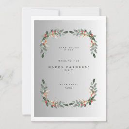 Helgdag för anpassade för Far-dag Julkort