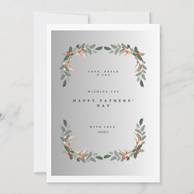 Helgdag för anpassade för Far-dag Julkort (Framsida)