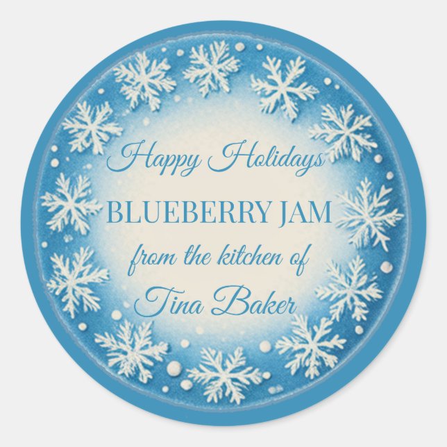 Helgdag för Anpassningsbar av julPersonlig Runt Klistermärke (Framsida)