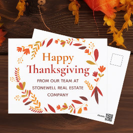Helgdag för anpassningsbar Business Thanksgiving P Vykort