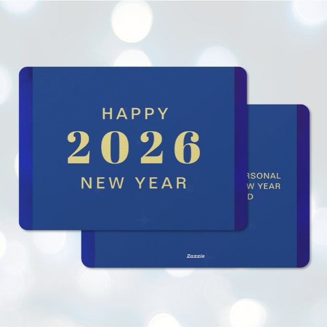 Helgdag för Anpassningsbar i Gott nytt år Julkort (Happy New Year Custom Text Greeting Card (front and back))