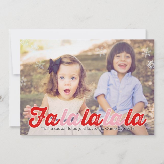 Helgdag för anpassningsbar kamera julkort (Framsida)