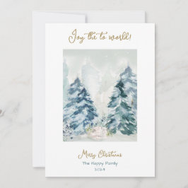 Helgdag för  av färgen Forest God jul Julkort