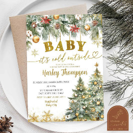 Helgdag för babykläder för vintertid Kallet JulBl Inbjudningar