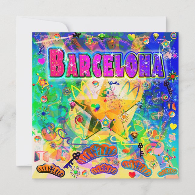 Helgdag för Barcelonaprocessen - timme Julkort (Framsida)