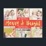 Helgdag för Bright Days Editable Färg Collage Helg Vykort<br><div class="desc">Fira säsongen med detta moderna och snyggt helgdag vykort från Berry Berry Sweet.</div>