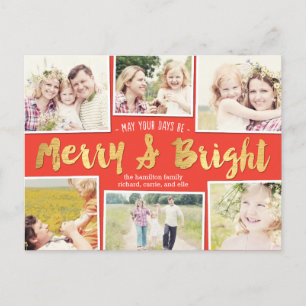 Helgdag för Bright Days Editable Färg Collage Helg Vykort