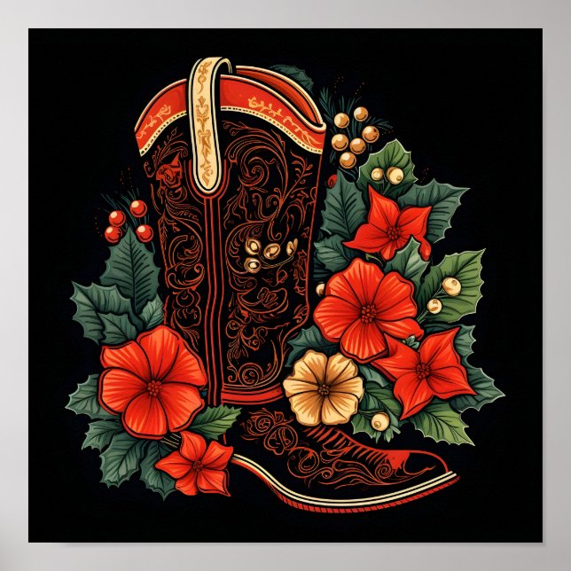helgdag för christmas cowboybock poster (Framsidan)