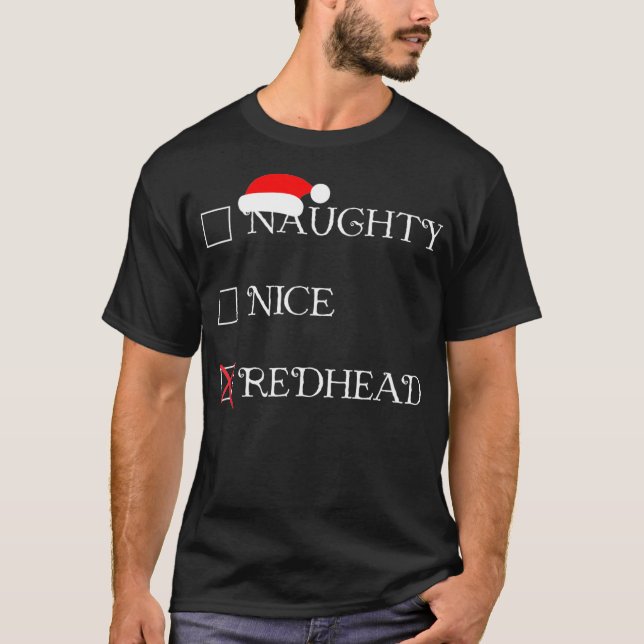 Helgdag  för det fina Rödhåriget i julskeppet Naug T Shirt (Framsida)