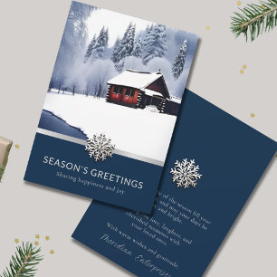 Helgdag för elegant Winter-fotoföretag Julkort