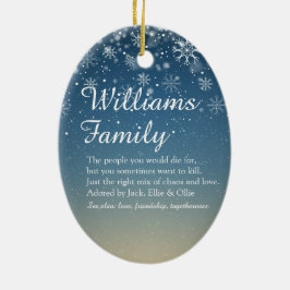 Helgdag för familjedefinition i god jul julgransprydnad keramik