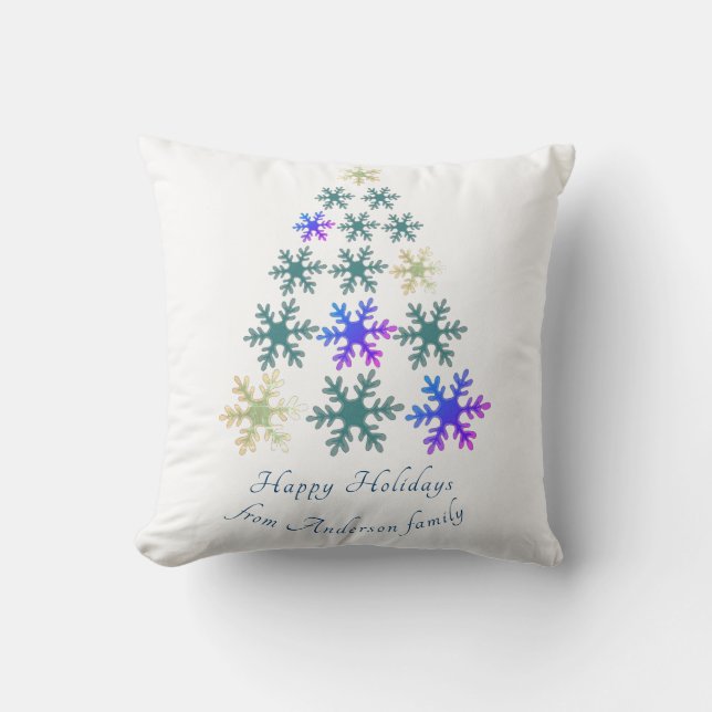 Helgdag för familjen Julgran Kudde (Framsida)