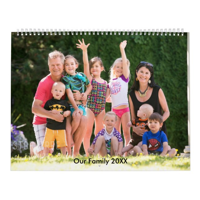 Helgdag för Family Photo Personalize IT-Anpassning Kalender (Omslag)
