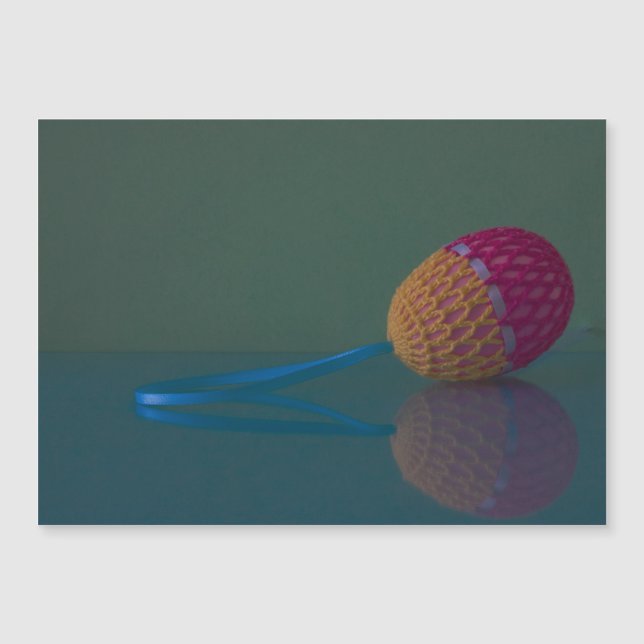 Helgdag för färgat Crochet Påskägg Magnetic Card (Framsida)
