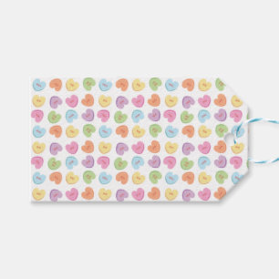 Helgdag för färgstarka Valentine Candy Hearts Bo Presentetikett