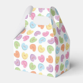 Helgdag för färgstarka Valentine Candy Hearts Bord Presentaskar