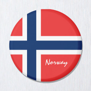 Helgdag för flagga och Norge, resor/sport Magnet