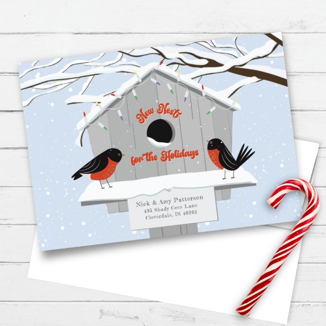 Helgdag för flytta Announcement Julkort (Skapare uppladdad)