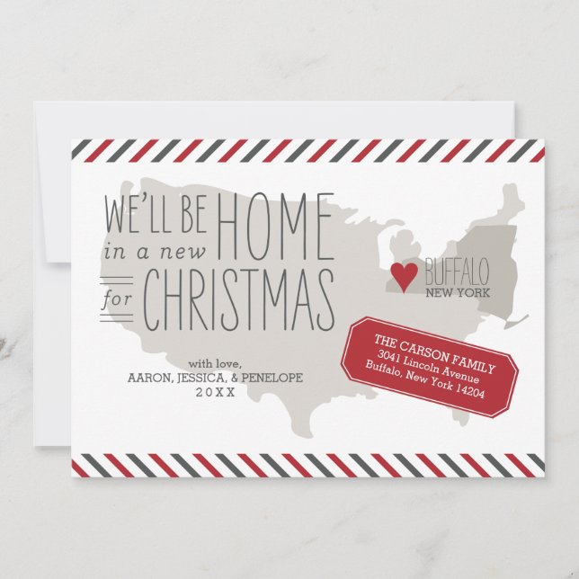 Helgdag för Flytta i julkungen i New York Julkort (Framsida)