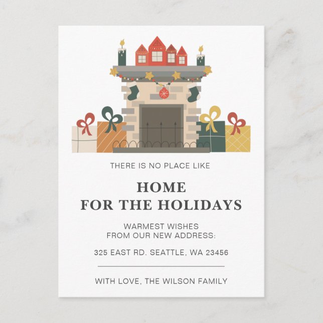 Helgdag för Flyttat av helgdag Winter-matchning Vykort (Framsida)