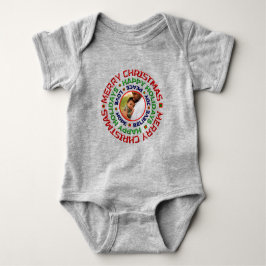 Helgdag för första julfoto i baby t shirt