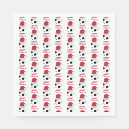 Helgdag för fotbollsmatcher i julfotboll pappersservett