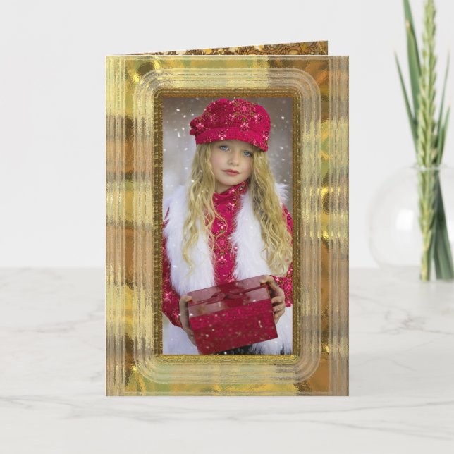 Helgdag för fotojul-Elegant Kort (Framsida)