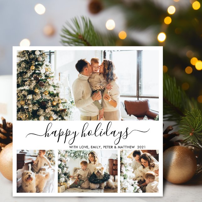 Helgdag för fotojul i Glad helg-skript Julkort (Skapare uppladdad)