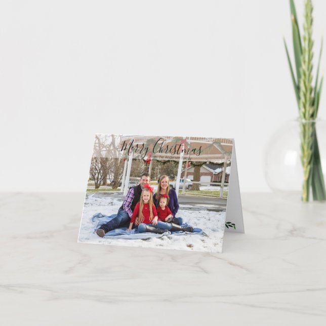 Helgdag för fotojul i personlig-familjen helgkort (Framsida)
