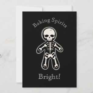 Helgdag för fungerande gotin Skeleton Pepparkaksgu Julkort