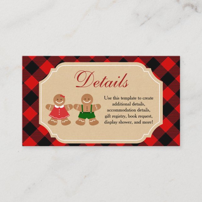 Helgdag för Gingertea-paket med detaljkort Tilläggskort (Framsida)