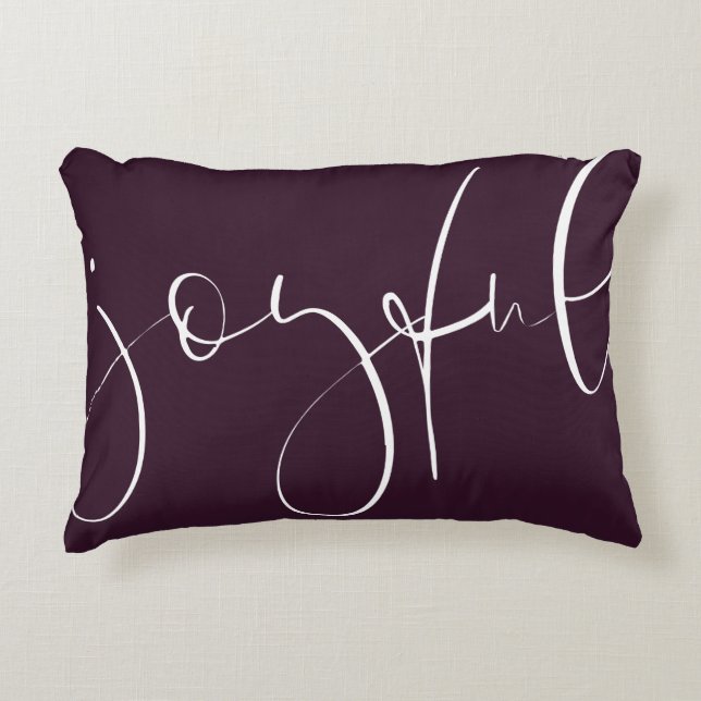 helgdag för glatt skript prydnadskudde (Framsidan)