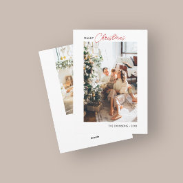 Helgdag för God jul Retro-skript Julkort