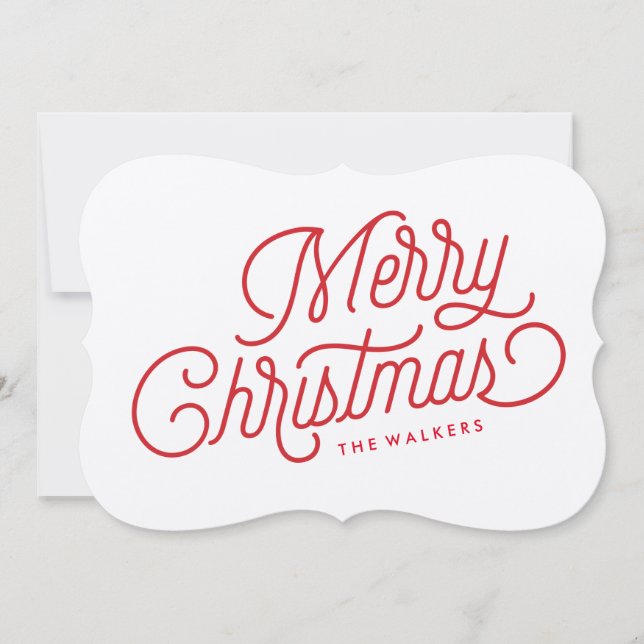 helgdag för God jul-skript Julkort (Framsida)