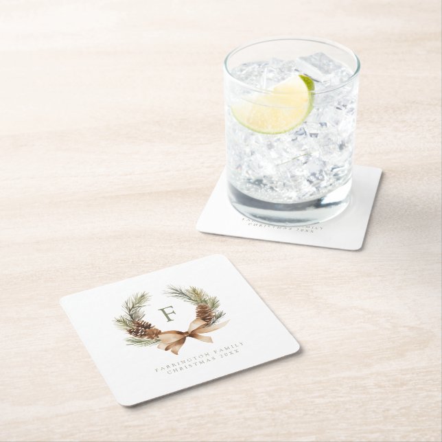 Helgdag för Gräs Cone & Bow Wandeogram Underlägg Papper Kvadrat (Insitu)