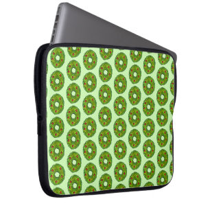 Helgdag för grönt Holly Wandejul Cookie-utskrift Laptop Sleeve